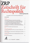 Zeitschrift für Rechtspolitik. ZRP